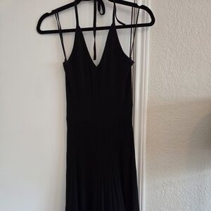 a new day Black Ribbed Halter Midi Dress